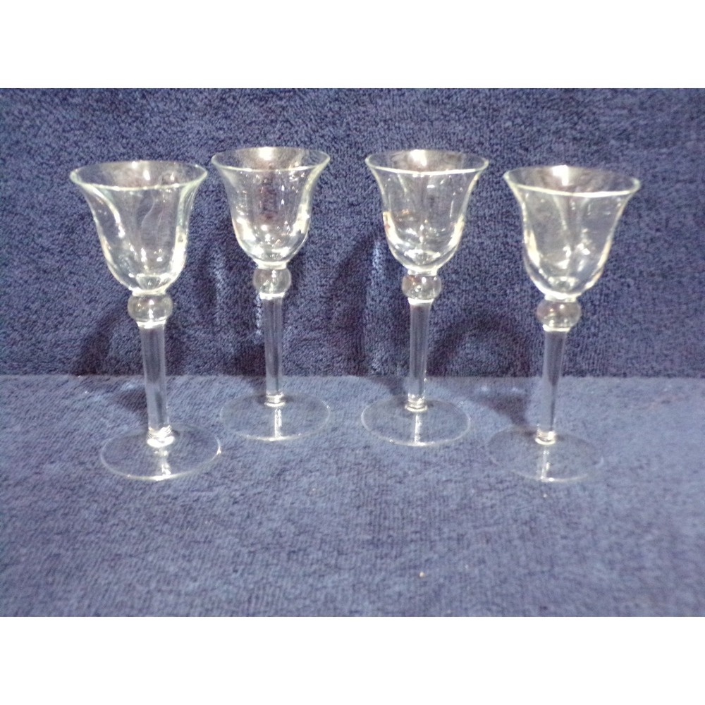 Vintage Carl Faberge?  Ballerina Style Stemware 3 oz Wine Glasses Set of 4